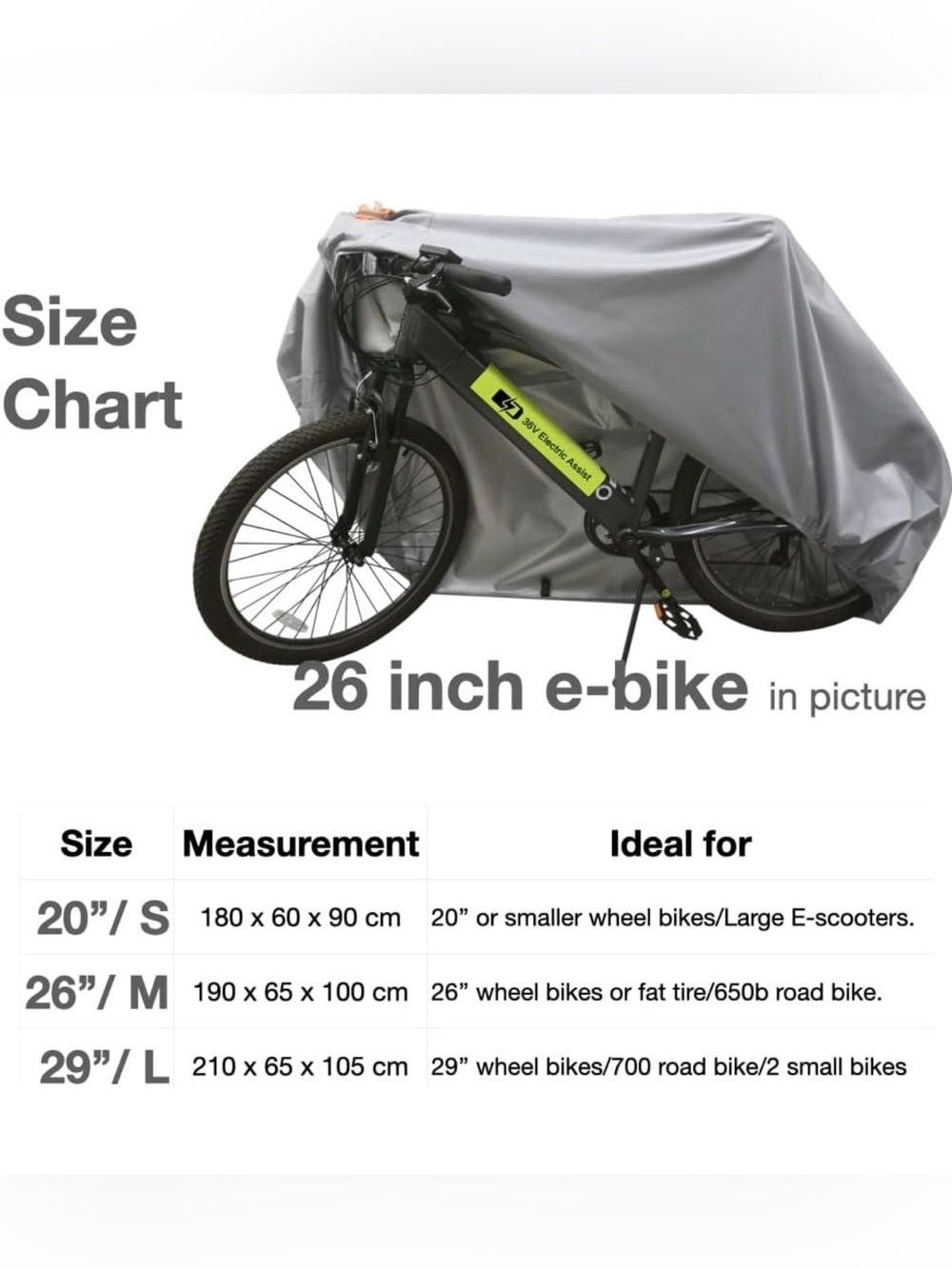 Grey Bike Cover - Heavy-Duty Waterproof Bicycle Storage Cover